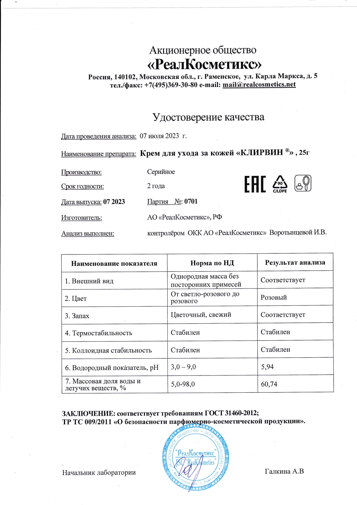 Паспорт №0720230701